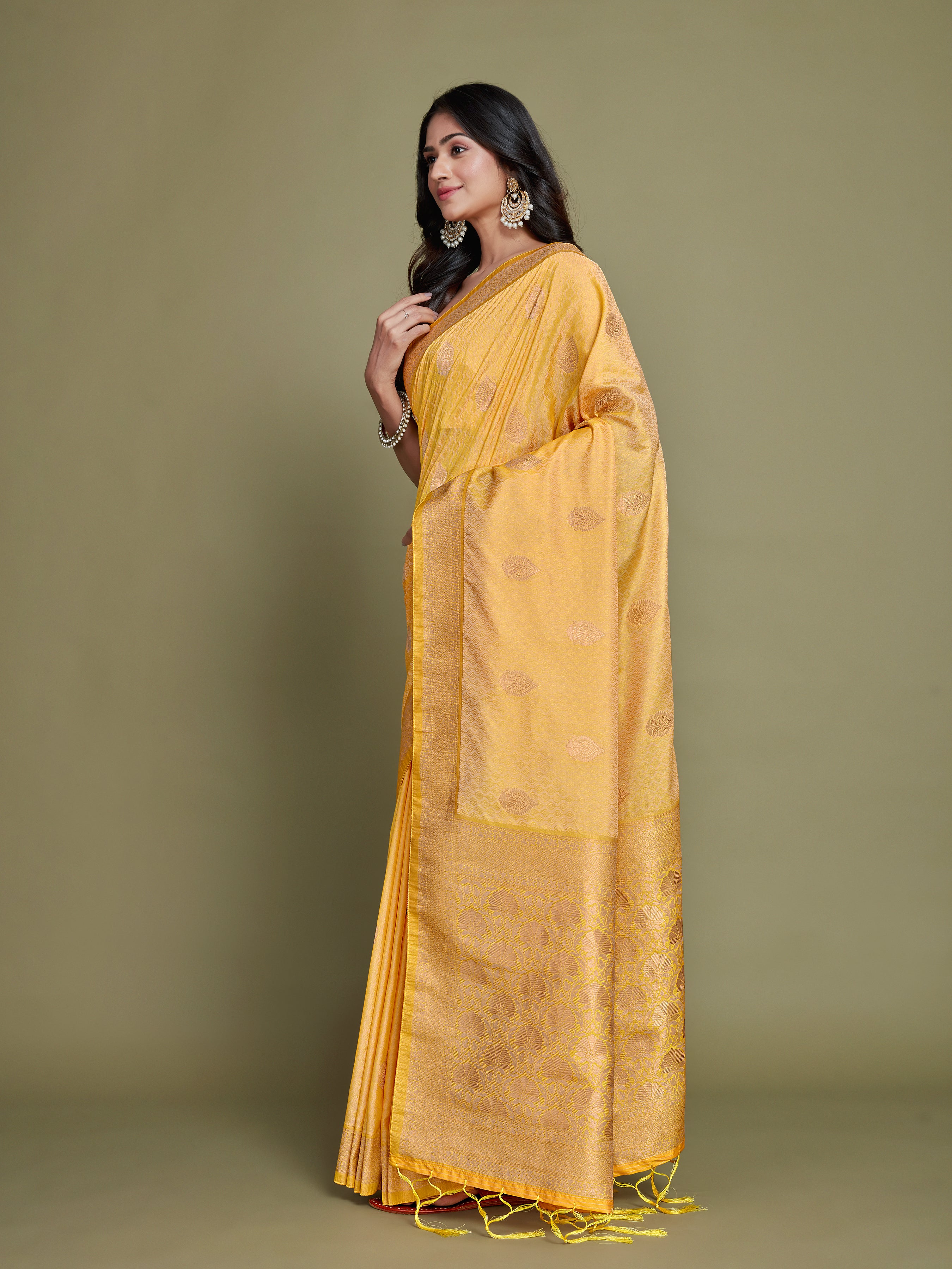 Golden Silk Saree